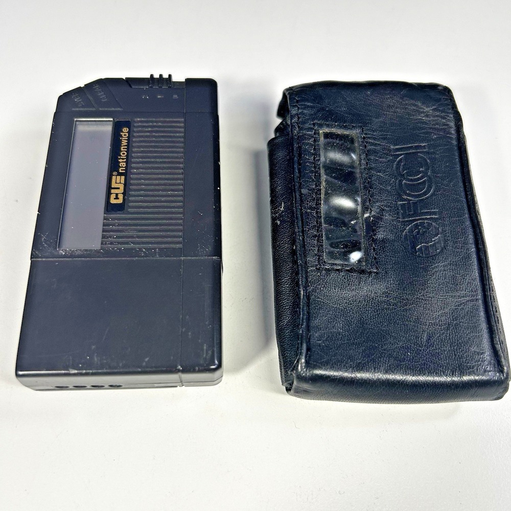 Vintage CUE Nationwide Pager Numeric Beeper Retro w/ Case Not Tested